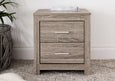 Essentials 2 Drawer Rustic Oak Bedside Furniture Time4Sleep