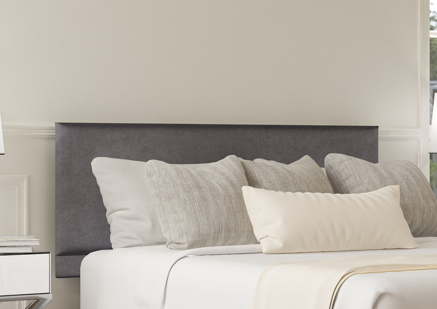 Henley Upholstered Headboard and Shallow Base On Legs Bed time4sleepadmin