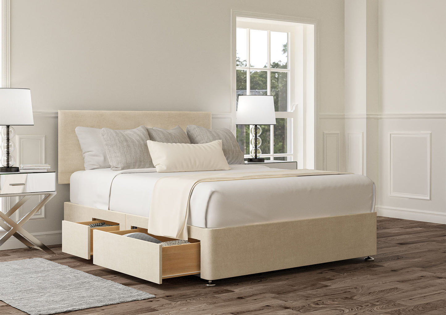 Henley Upholstered Headboard and Divan Base