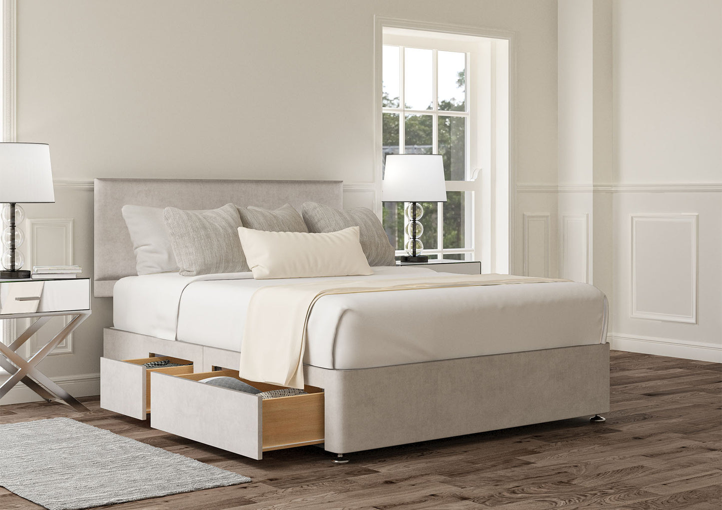 Henley Upholstered Headboard and Divan Base