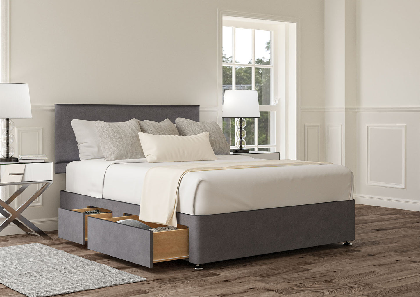 Henley Upholstered Headboard and Divan Base
