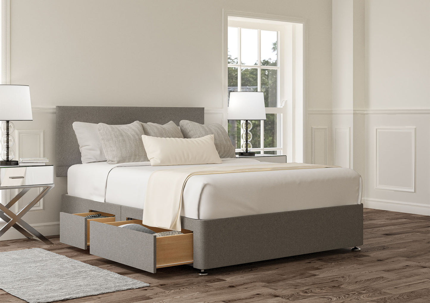 Henley Upholstered Headboard and Divan Base