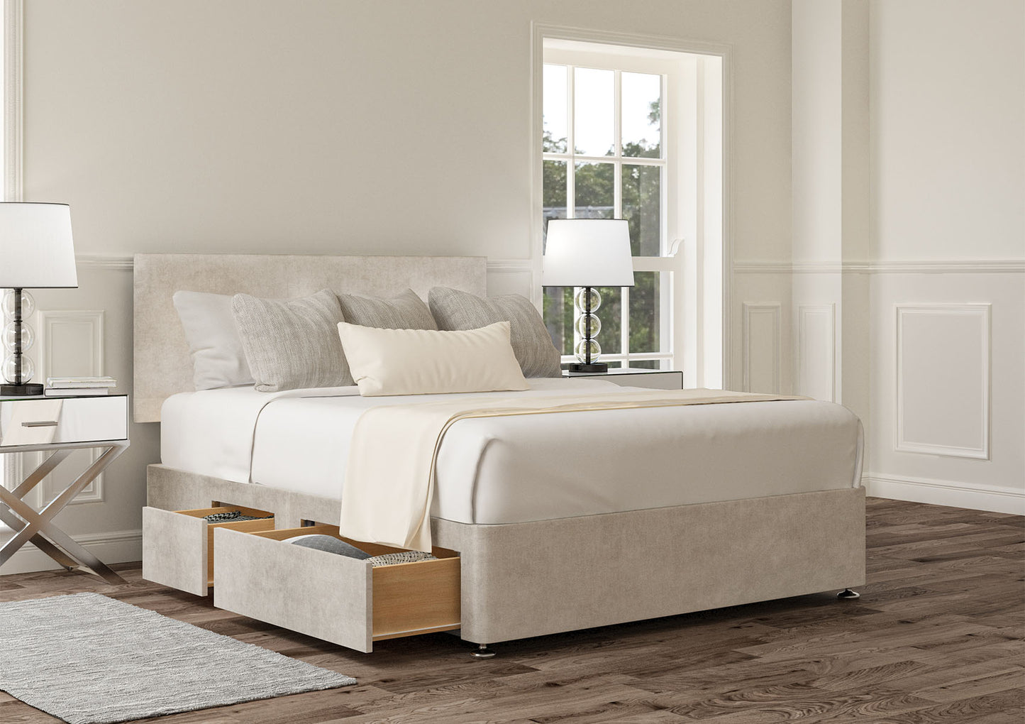 Henley Upholstered Headboard and Divan Base