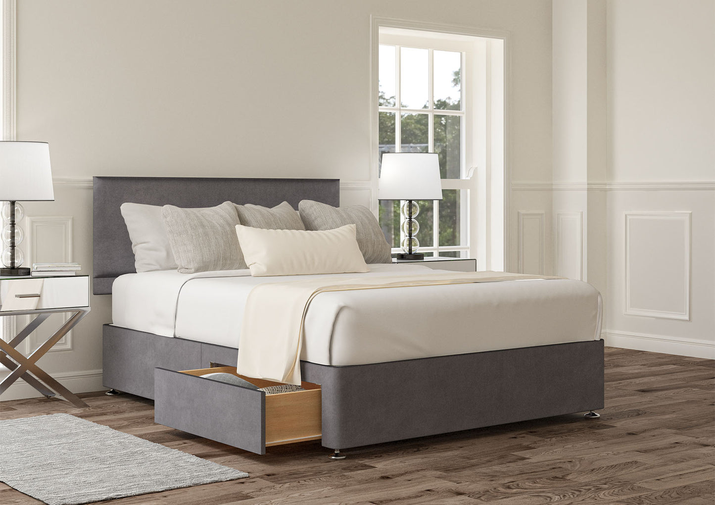 Henley Upholstered Headboard and Divan Base