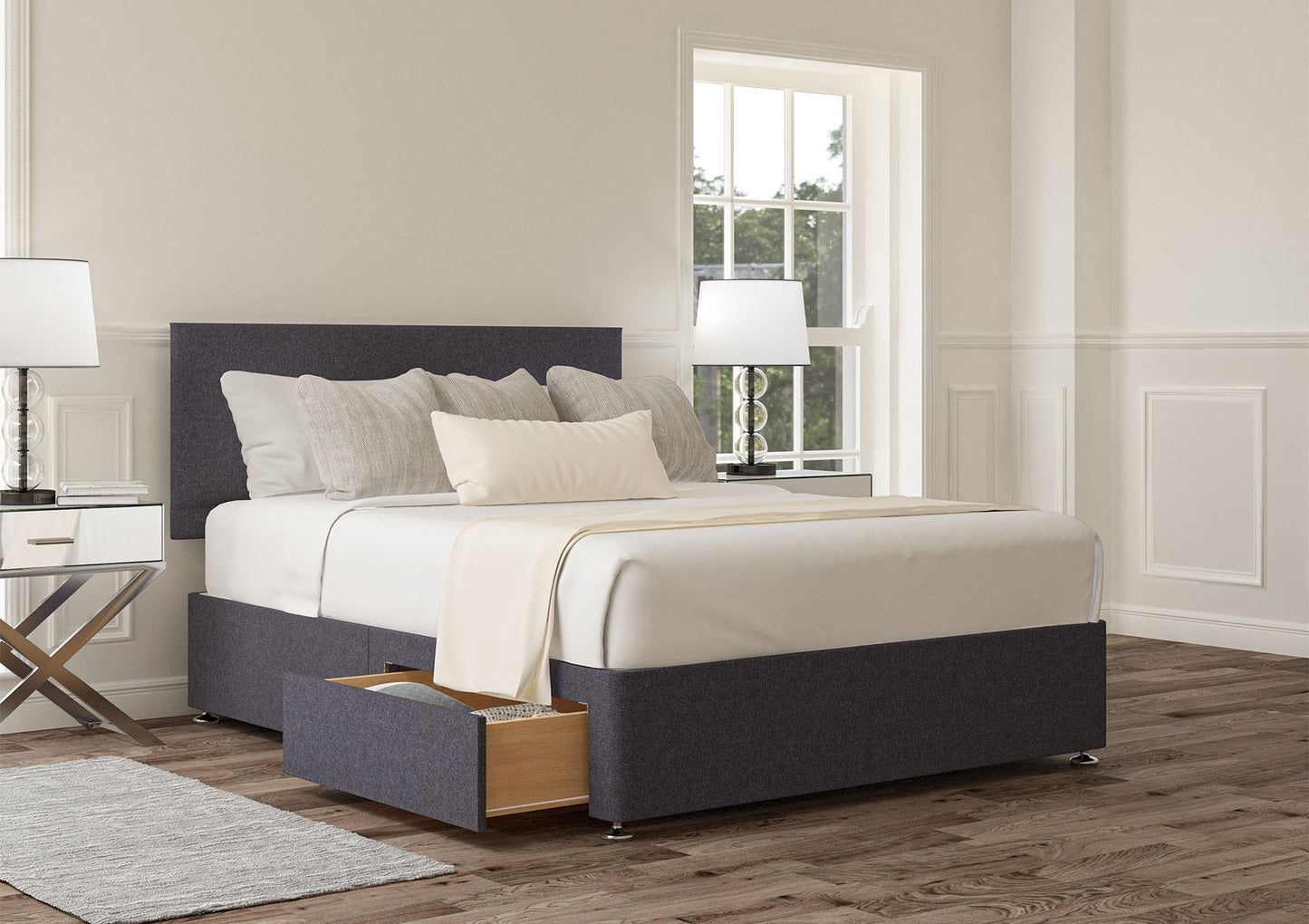 Henley Upholstered Headboard and Divan Base
