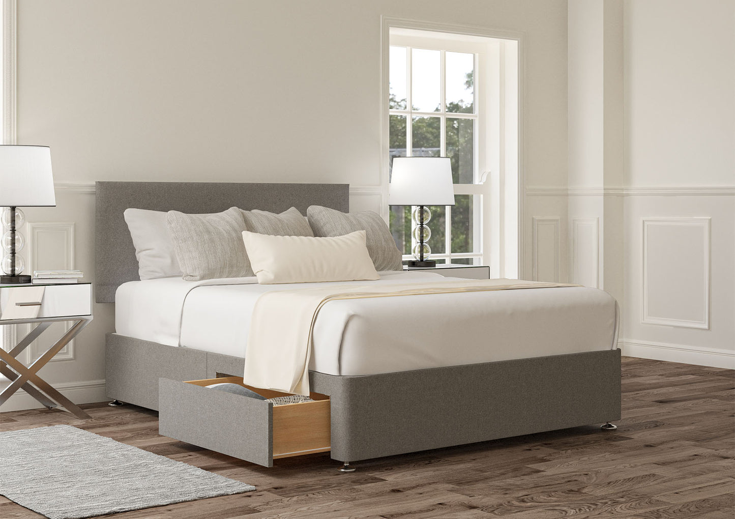 Henley Upholstered Headboard and Divan Base