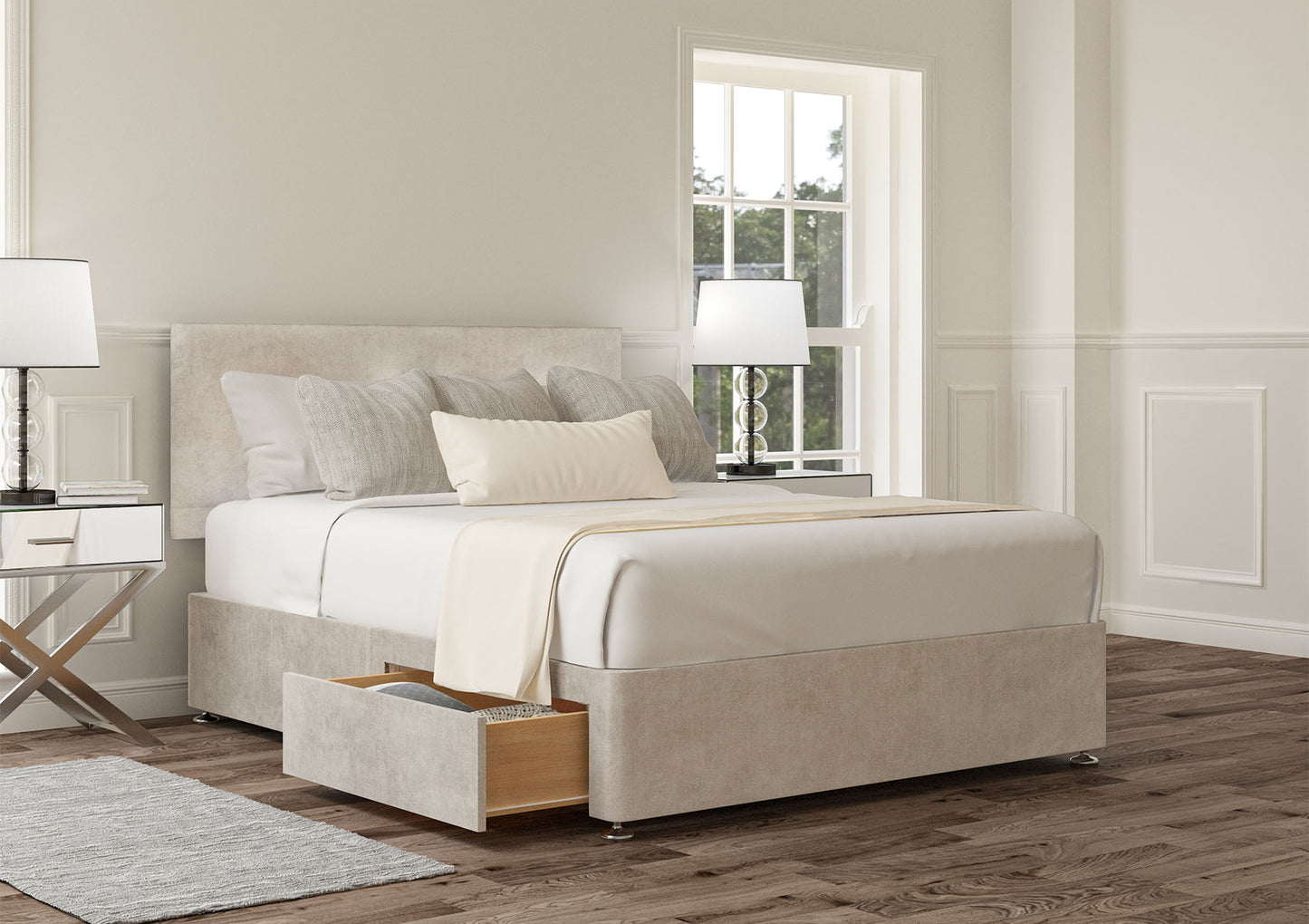 Henley Upholstered Headboard and Divan Base