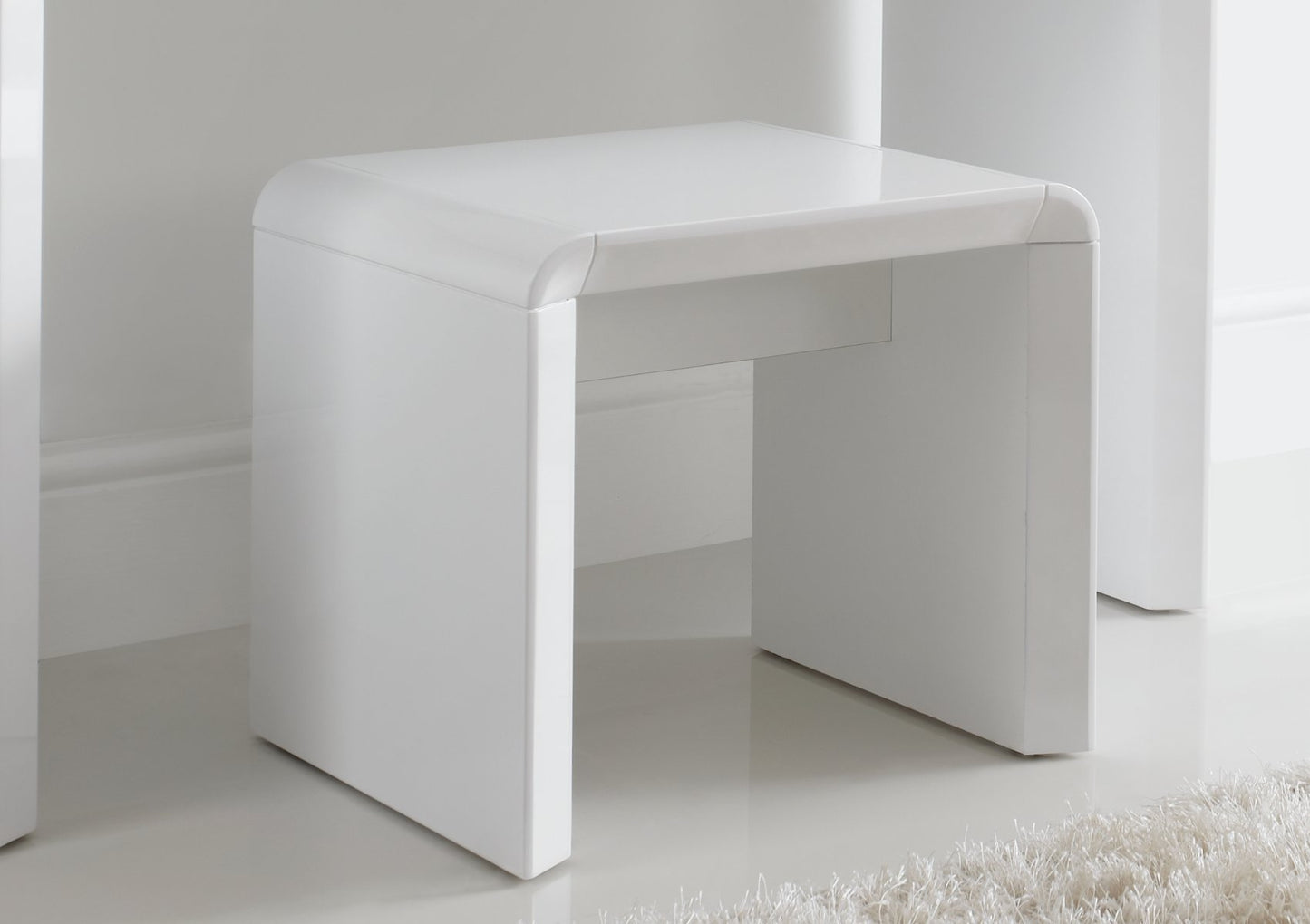 Ice High Gloss Stool - White Furniture time4sleepadmin