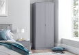 Julian Bowen Manhattan Grey 2 Door Wardrobe Furniture Time4Sleep