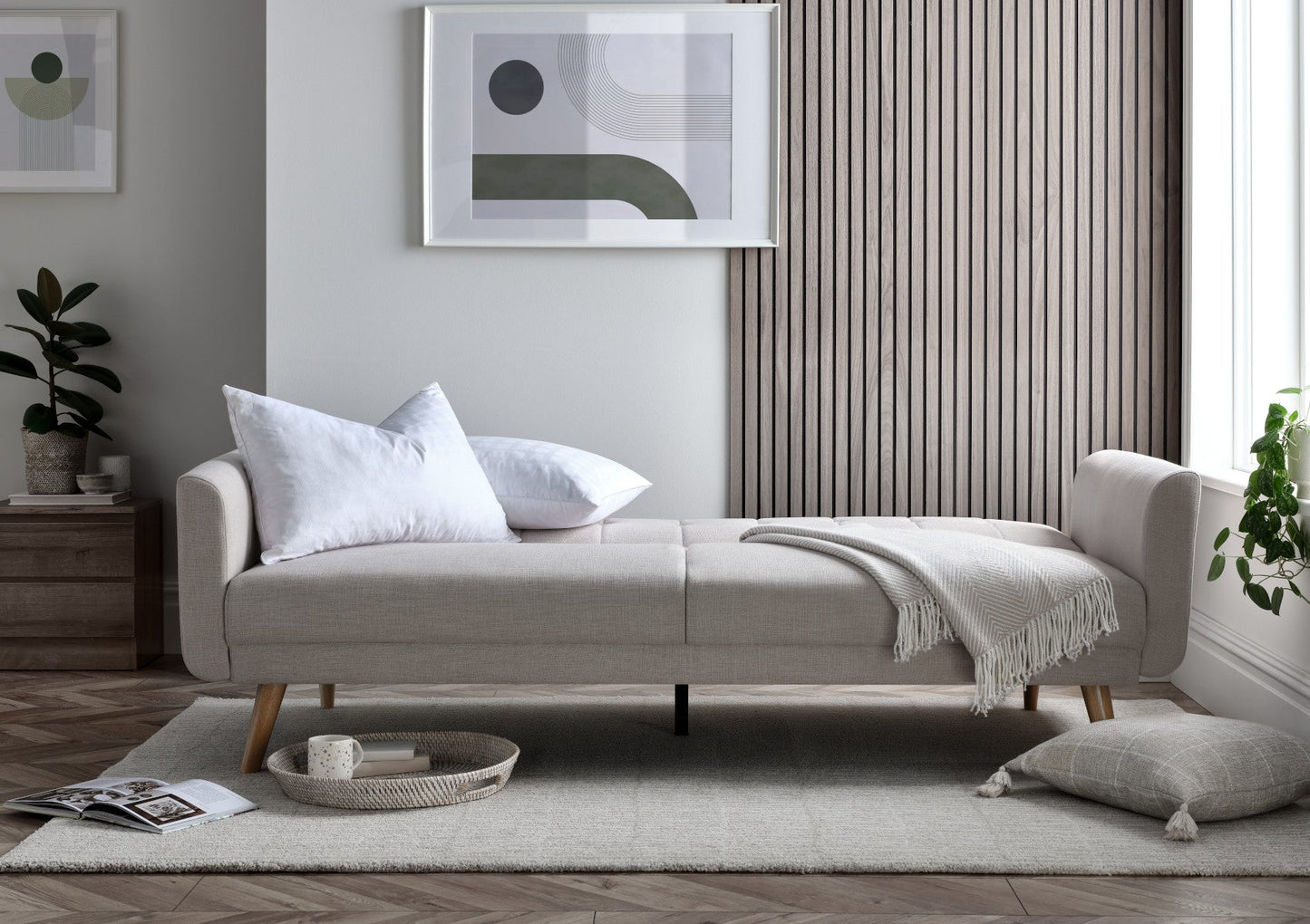 Kentmere Oat Upholstered Sofa Bed Furniture Ritz Panel