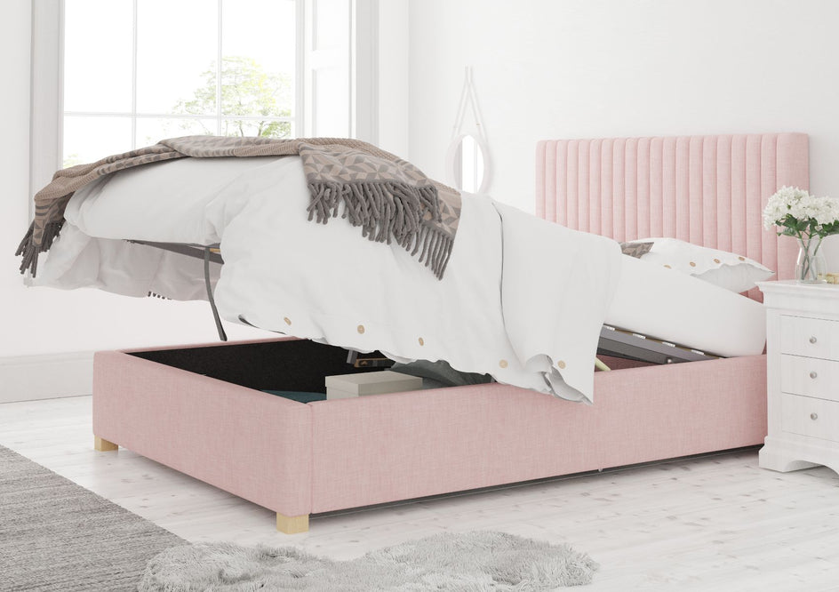 View Levisham Ottoman Pastel Cotton Tea Rose Bed Frame Only Super King Time4Sleep information