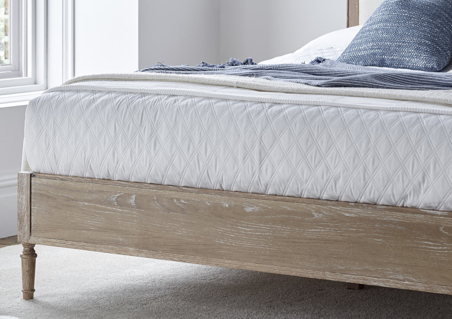 Lille Oak Upholstered Bed Frame Bed time4sleepadmin