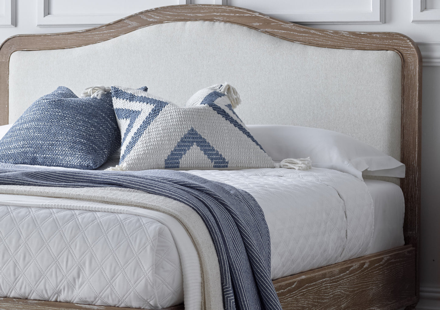 Lille Oak Upholstered Bed Frame Bed time4sleepadmin