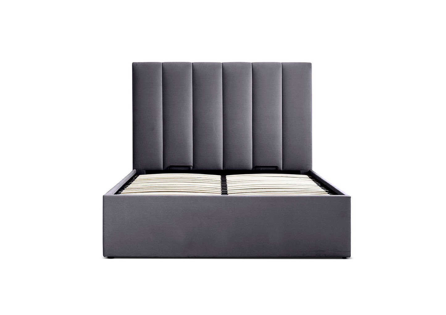 Linea Grey Upholstered Ottoman Bed Frame Only Bed time4sleepadmin