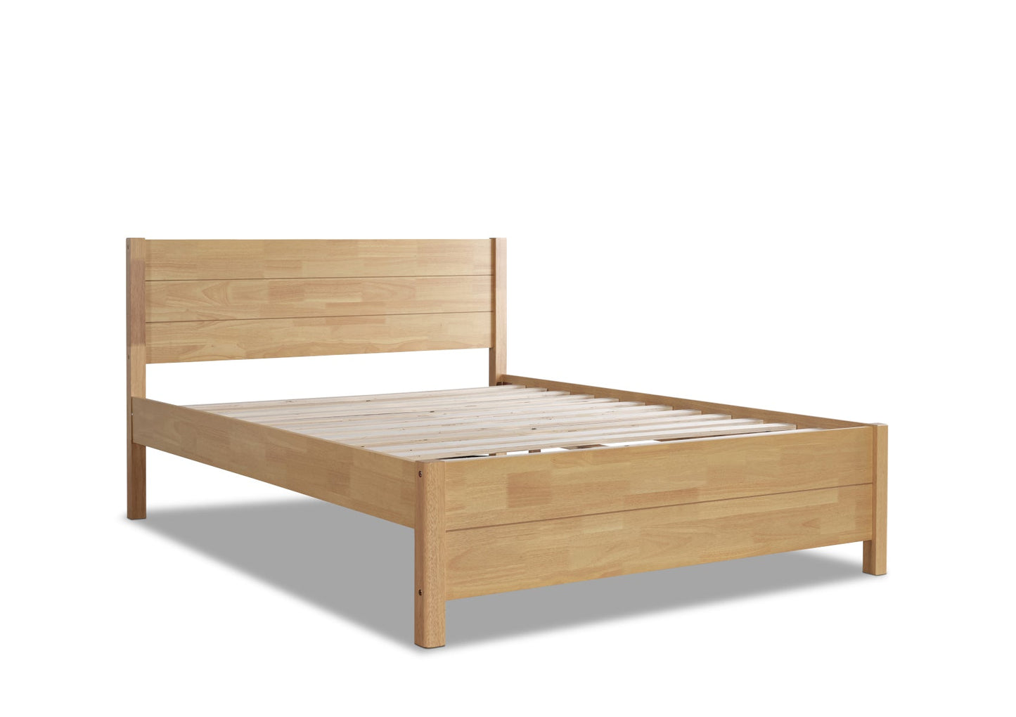Low Sleeper Oak Finish Bed Frame and Classic Deluxe Mattress - Bed - Time4Sleep