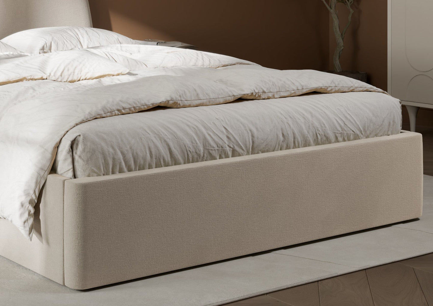 Lucia Off White Ottoman Bed Frame Bed Importas