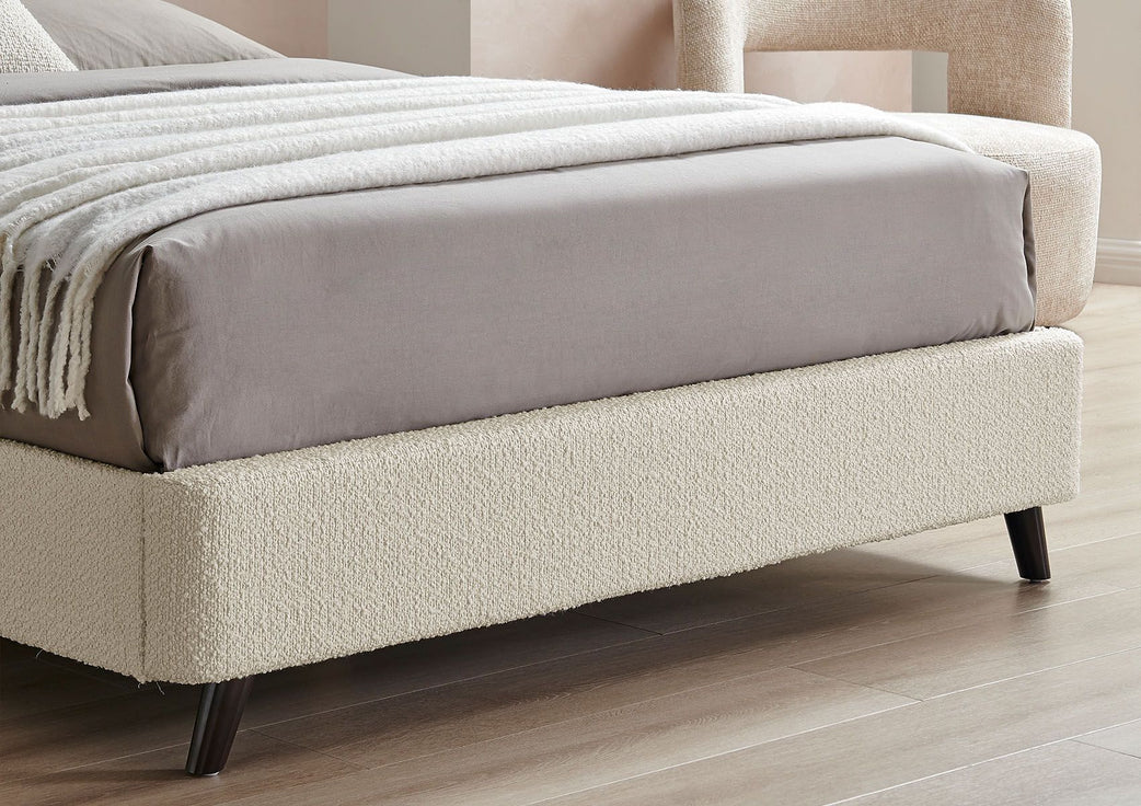 Ivory Bed Tranquil Boucle Ivory Bed Frame – Time4Sleep