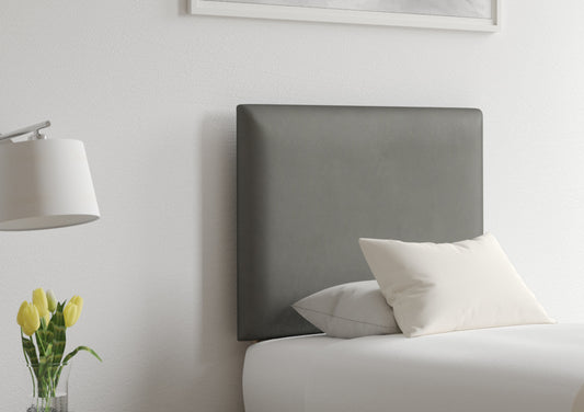 Deluxe Square Magic Grey Velvet Upholstered Headboard Furniture time4sleepadmin