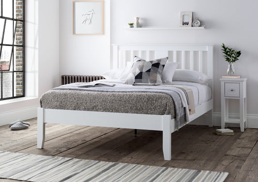 Malmo White Wooden Bed Frame Bed time4sleepadmin