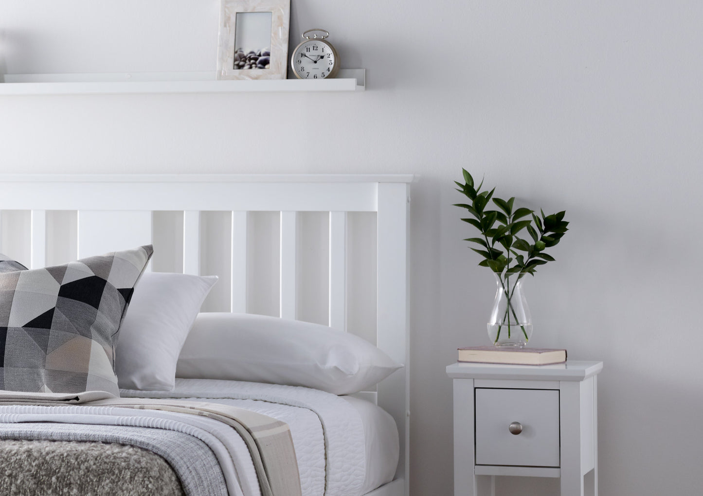 Malmo White Wooden Bed Frame Bed time4sleepadmin