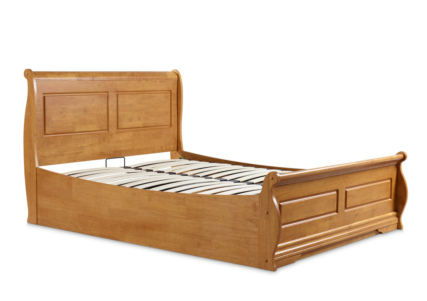 Marseille New Oak Wooden Ottoman Storage Bed Frame Only Bed time4sleepadmin