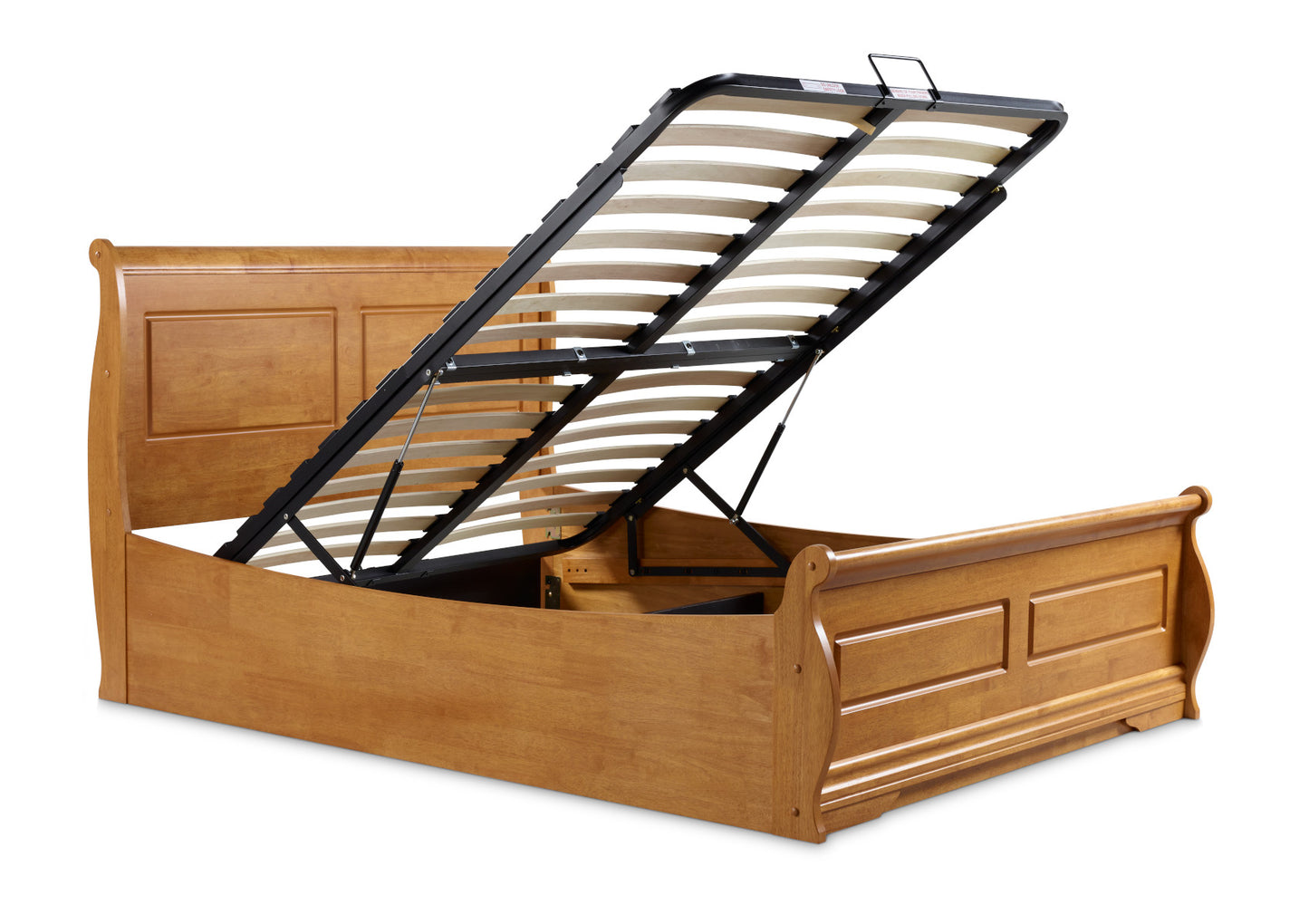 Marseille New Oak Wooden Ottoman Storage Bed Frame Only Bed time4sleepadmin