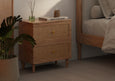 Matilda Rattan Oak Bedside Furniture Importas