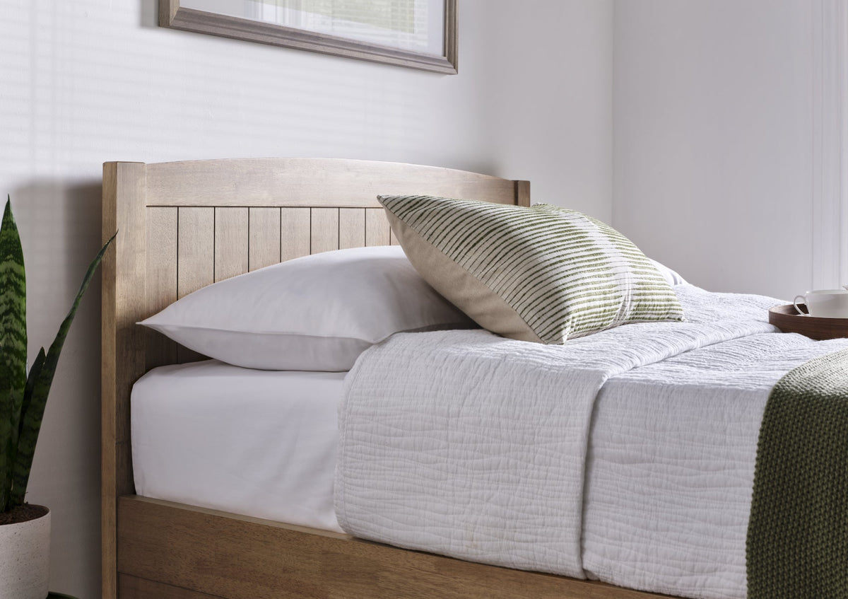 Maxistore 6 Door Oak Finish Storage Bed Frame Bed Keppel