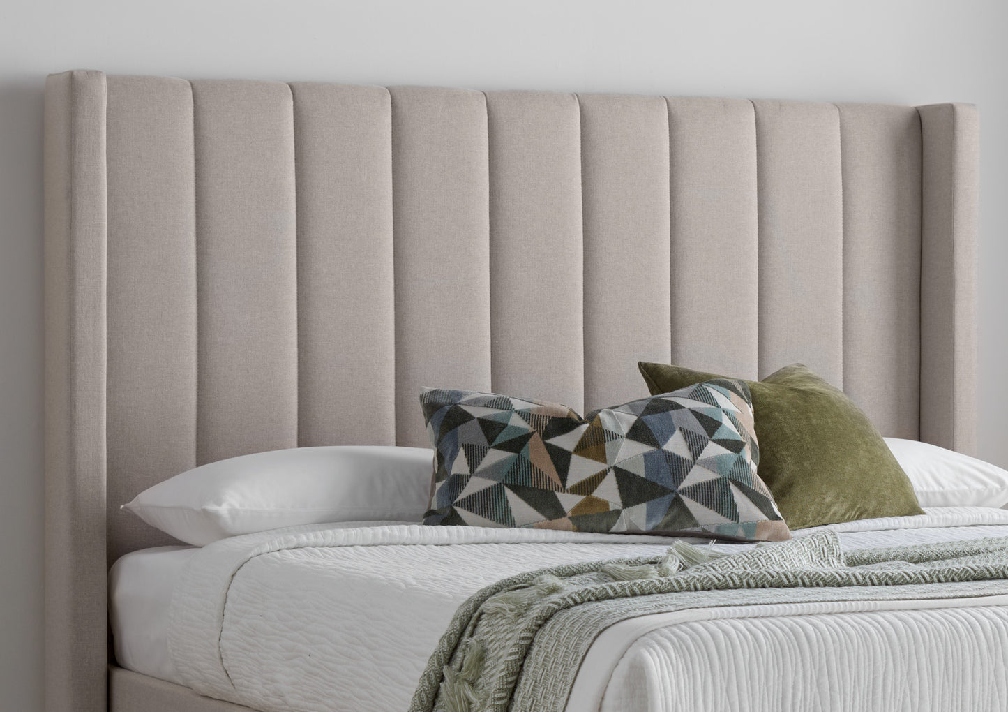 Maya Winged Ottoman Natural - Bed Frame Only Bed time4sleepadmin