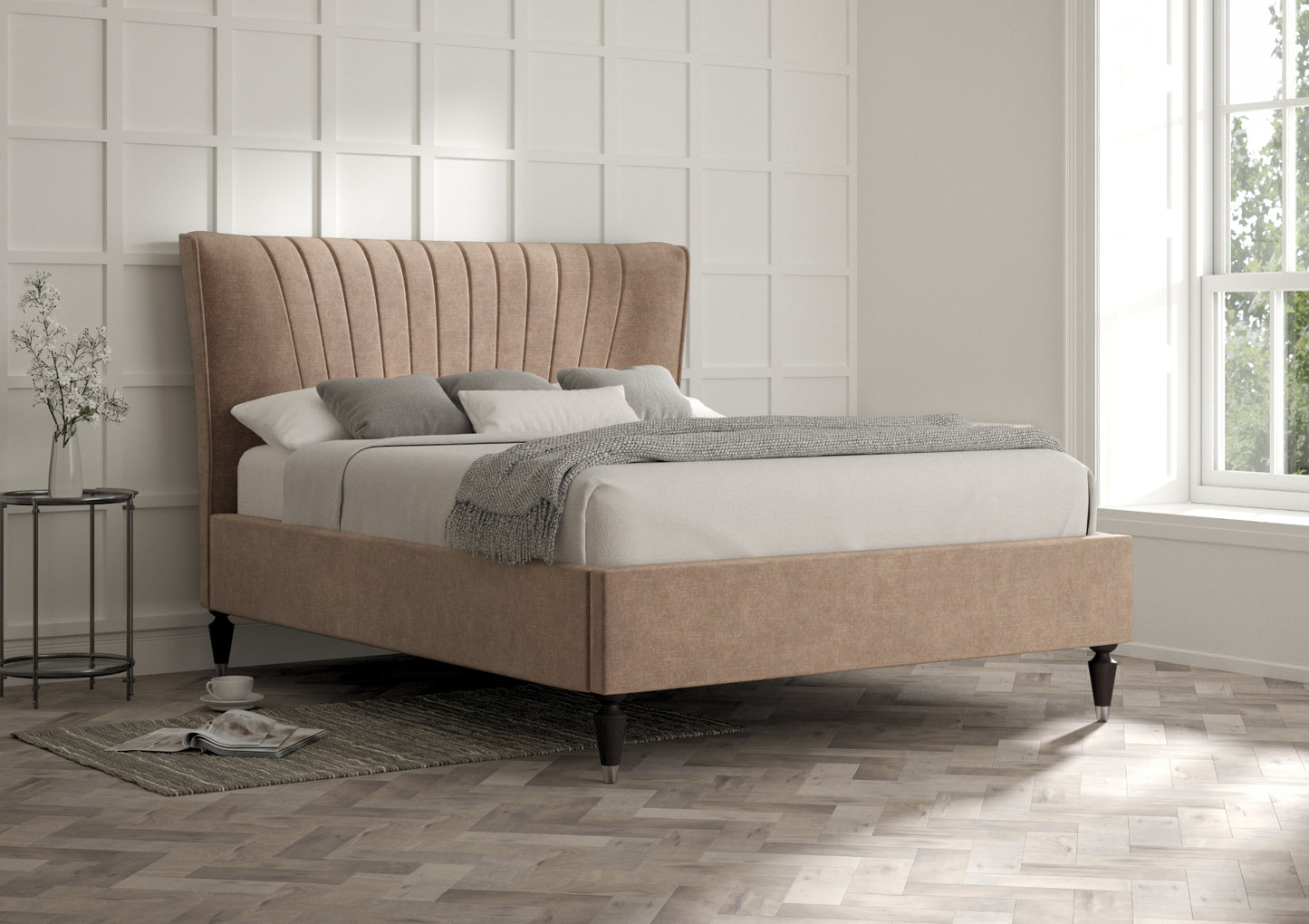 Melbury Upholstered Bed Frame Only Bed time4sleepadmin Double Savannah Mocha