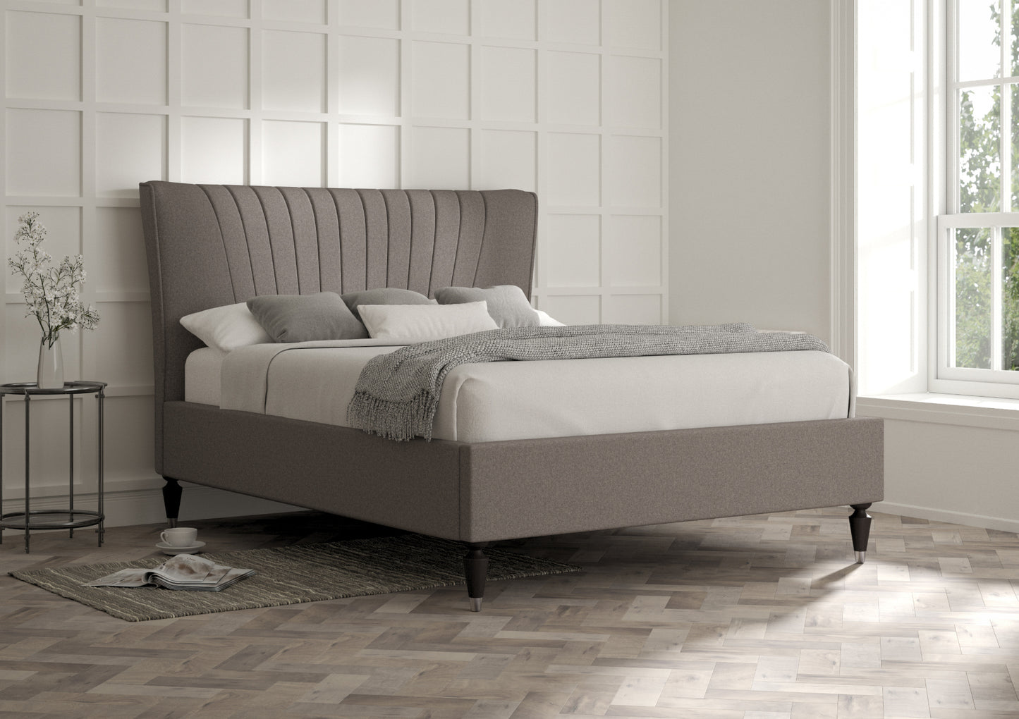 Melbury Upholstered Bed Frame Only Bed time4sleepadmin Super King Savannah Armour