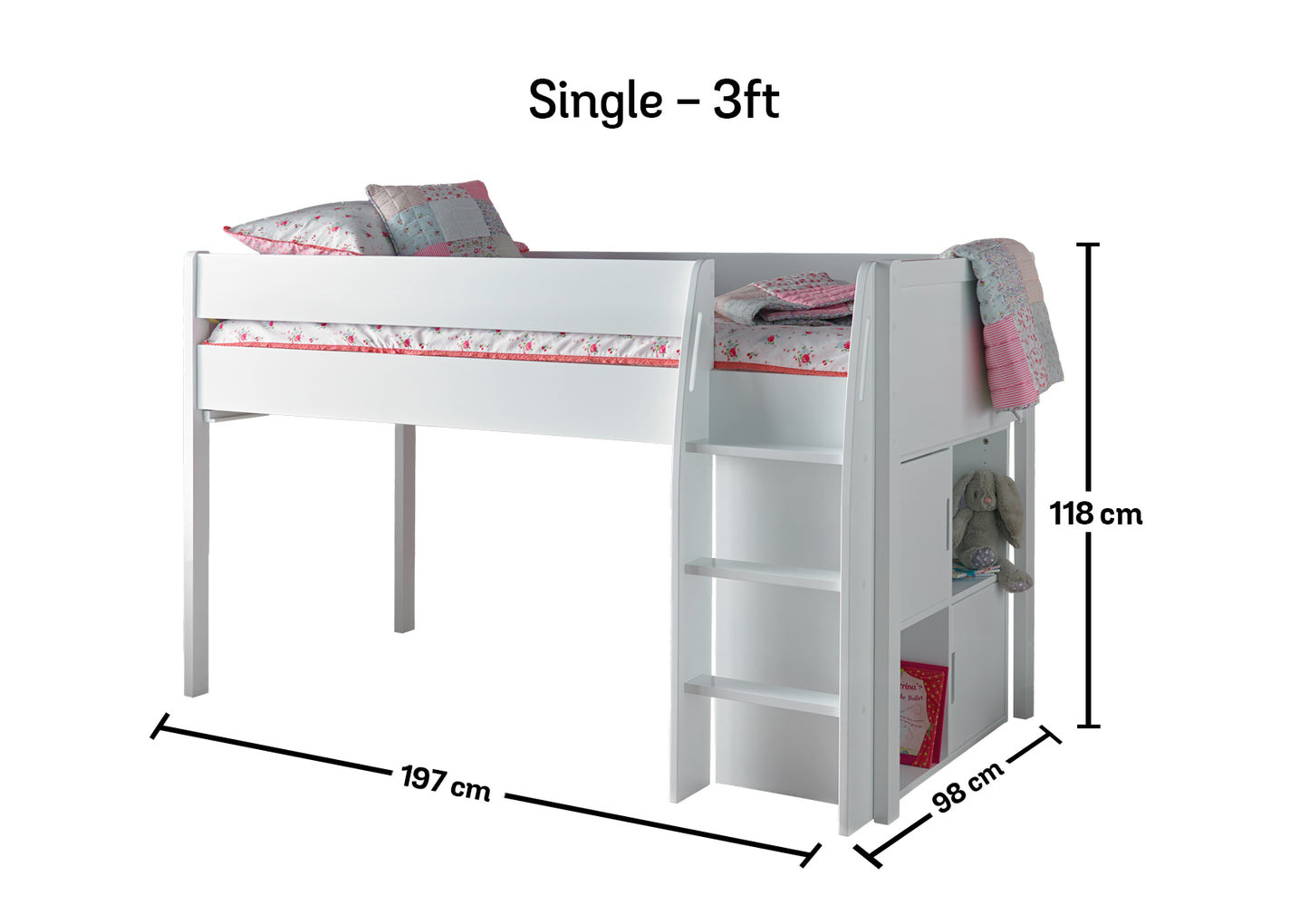 Montana Mid Sleeper With 2 Door Quad Unit Bed time4sleepadmin