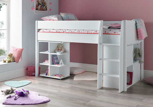 Montana Mid Sleeper With Desk and 2 Door Quad Unit Bed time4sleepadmin