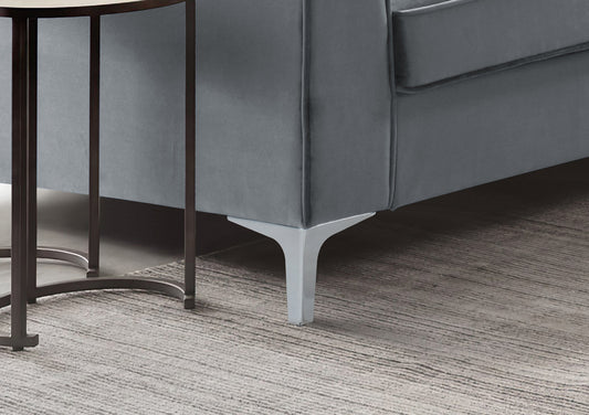 Milano Grey Velvet 3 Seater Sofa Furniture time4sleepadmin