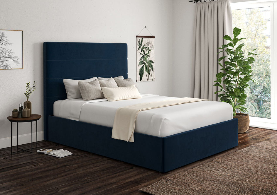View Milano Upholstered Ottoman Bed Frame Only Compact Double Hugo Royal Time4Sleep information