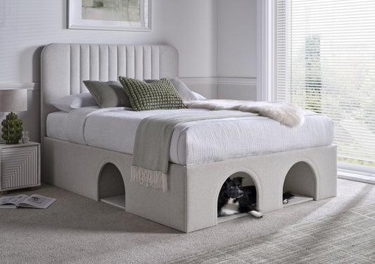 Milo Shell Upholstered Non Storage Pet Bed Frame Bed Importas Double