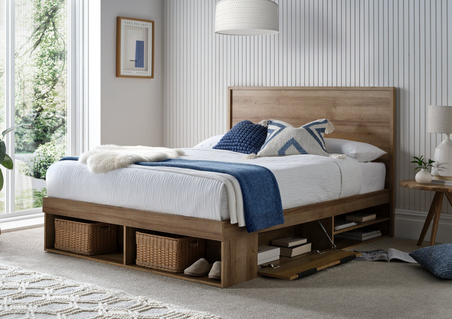 Molle Sleep Store Storage Bed Frame Only Bed Ritz Panel Double