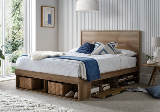 Molle Sleep Store Storage Bed Frame Only Bed Ritz Panel Double