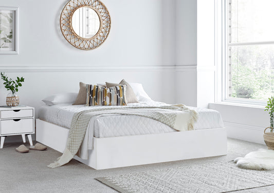 Molle White Ottoman Storage Bed Frame Only Bed time4sleepadmin