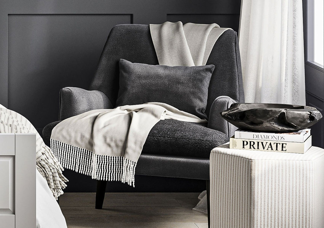 Saltmarsh Anthracite Grey Upholstered Chair – Time4Sleep