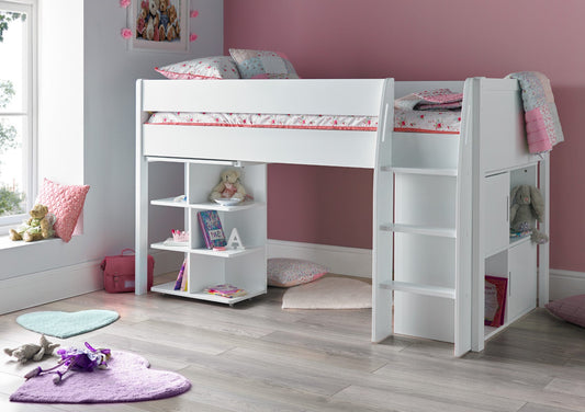 Montana Mid Sleeper With Desk and 2 Door Quad Unit - Bed - Time4Sleep