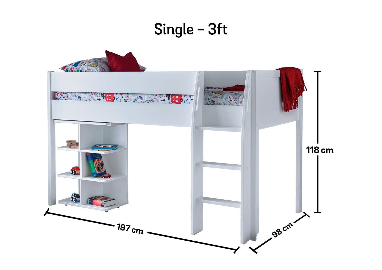 Montana Mid Sleeper With Desk Bed Wasaniaga