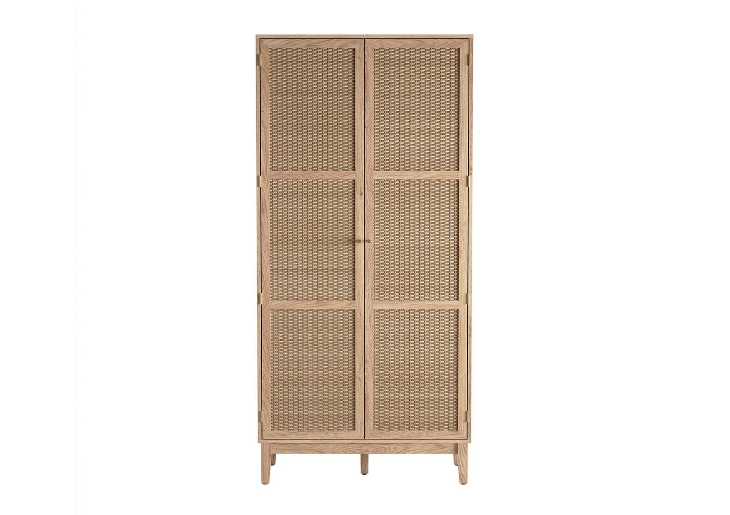 Newquay 2 Door Rattan Wardrobe Furniture LPD Furniture