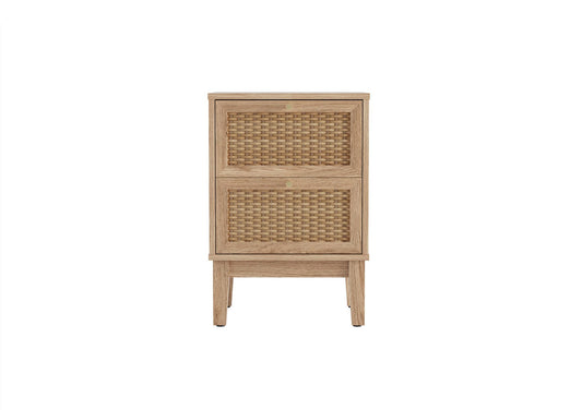 Newquay Rattan 2 Drawer Bedside Furniture LPD Furniture