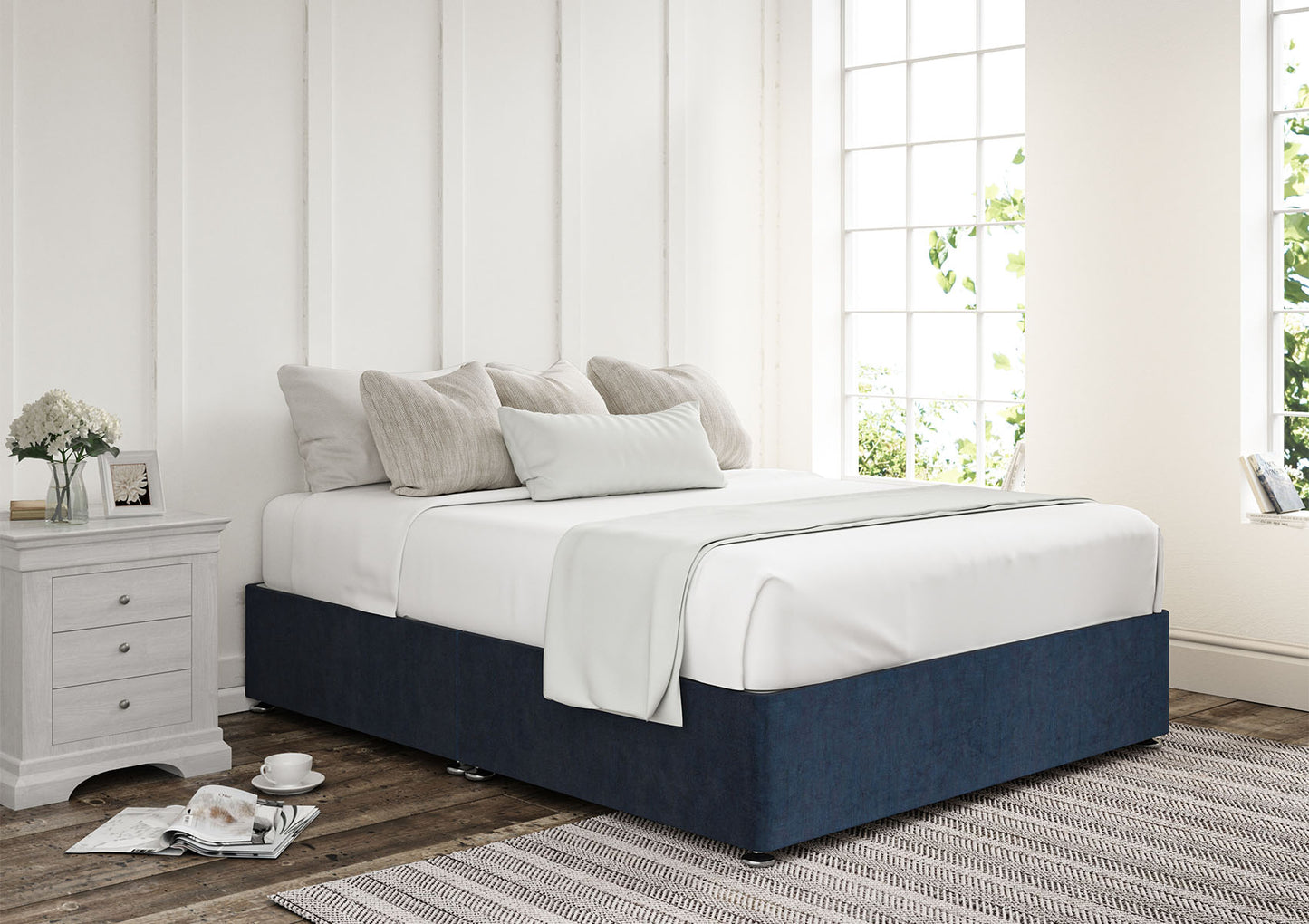 Upholstered Non Storage Base Bed time4sleepadmin Single Heritage Royal