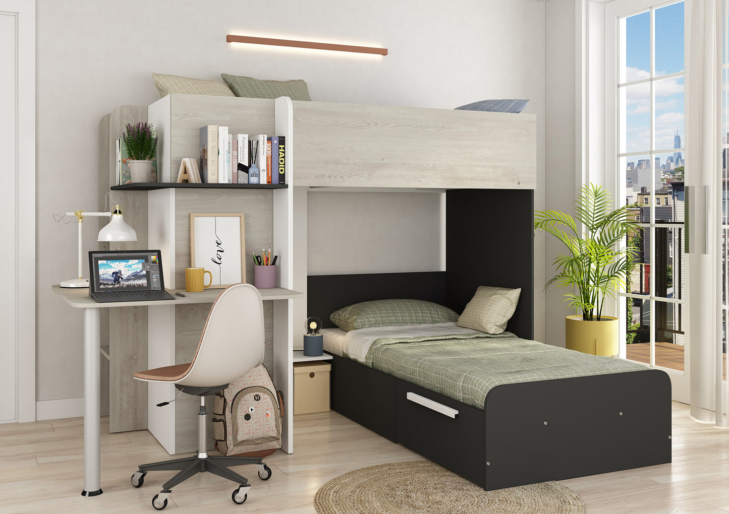 Palatino Light Wood Bunkbed Bed Frame Bed time4sleepadmin