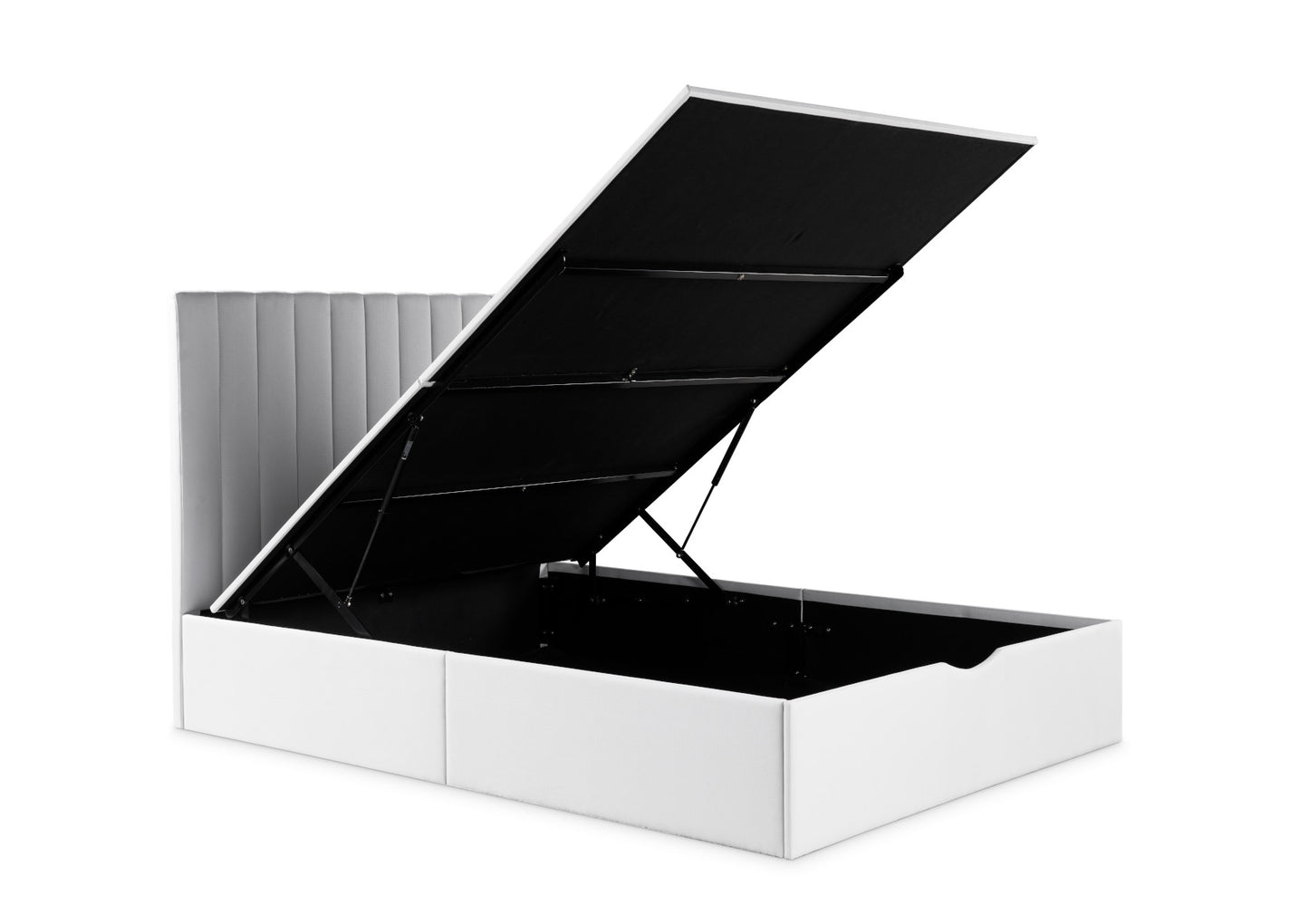 Onelife Off White Upholstered Ottoman Bed Frame Bed time4sleepadmin