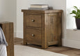 Plank 2 Drawer Wooden Bedside Furniture Time4Sleep