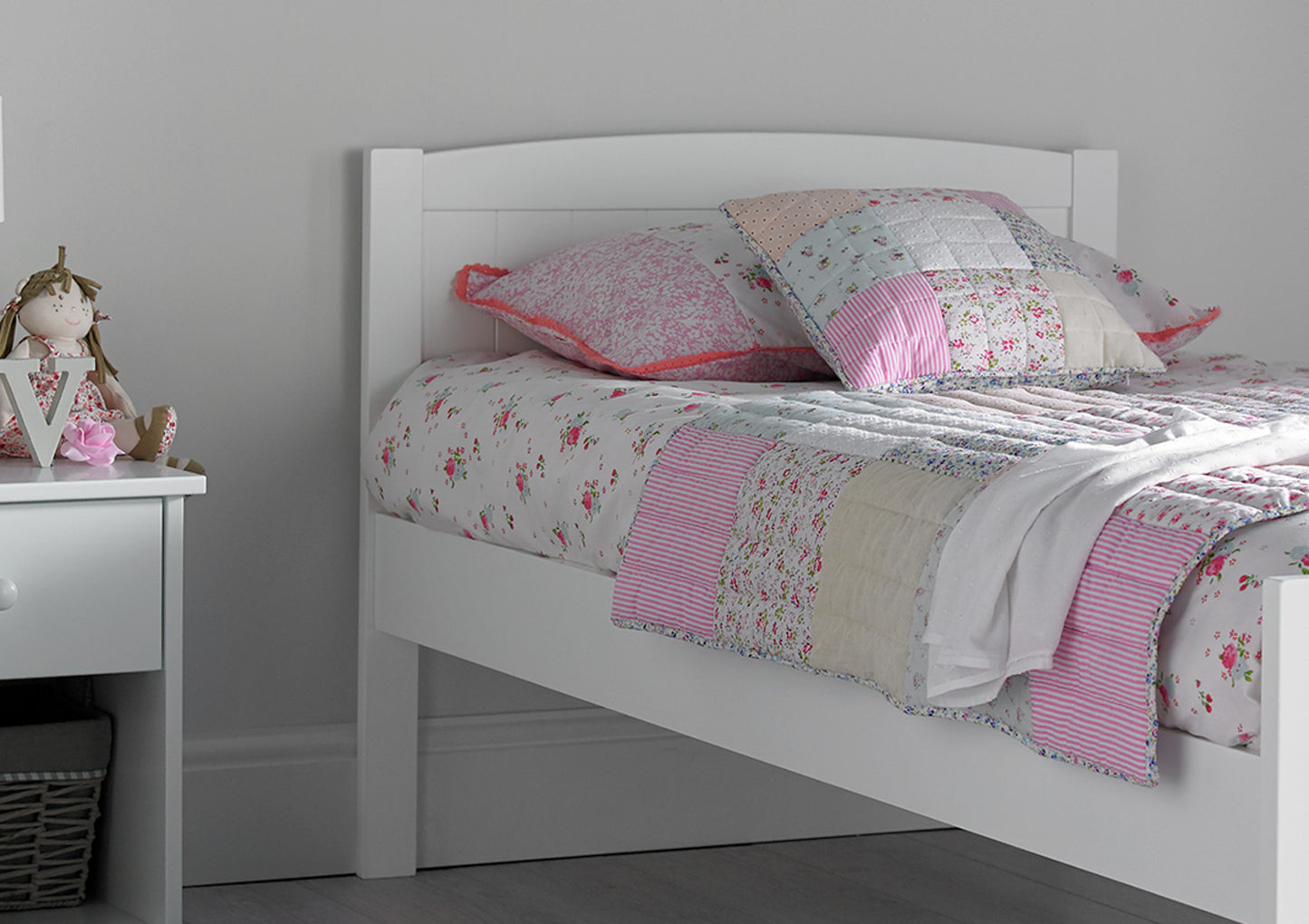 Portland Solo White Bed Frame Bed time4sleepadmin