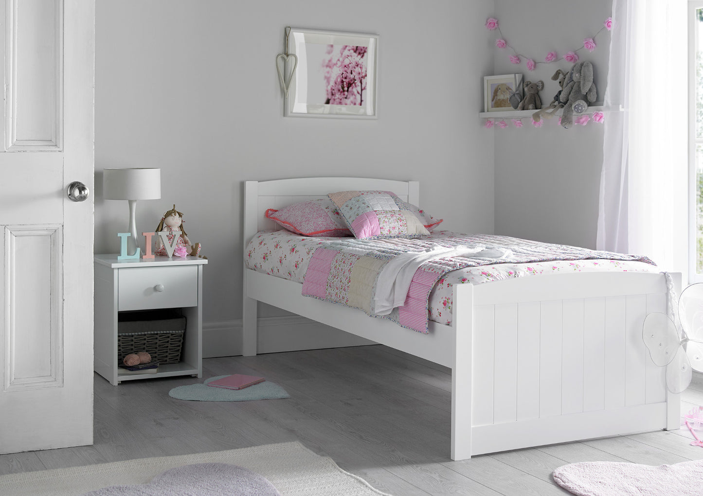 Portland Solo White Bed Frame Bed time4sleepadmin